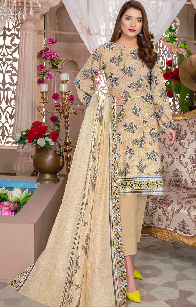 Printed LAWN 3PC- S0007